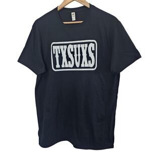 Texas Sucks T-Shirt Men Large Black White TXSUXS Boomer Sooner OU Oklahoma Fans